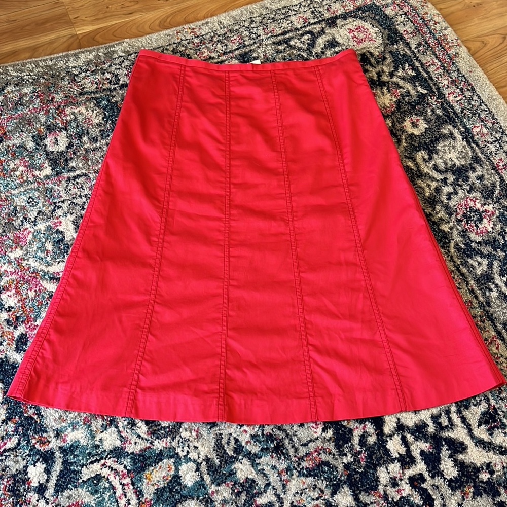 J. Crew 2000’s coral cotton a line skirt size 12